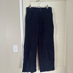 Gap wide leg navy corduroy pants